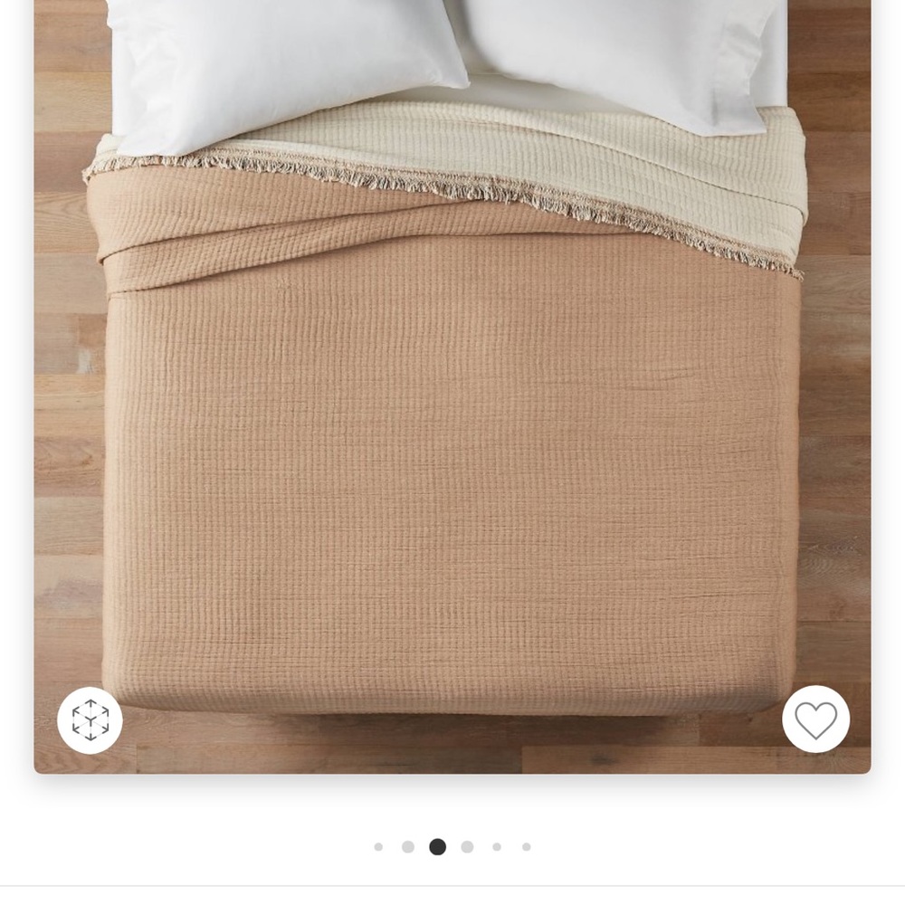 Casaluna king reversible textured cotton chambray coverlet